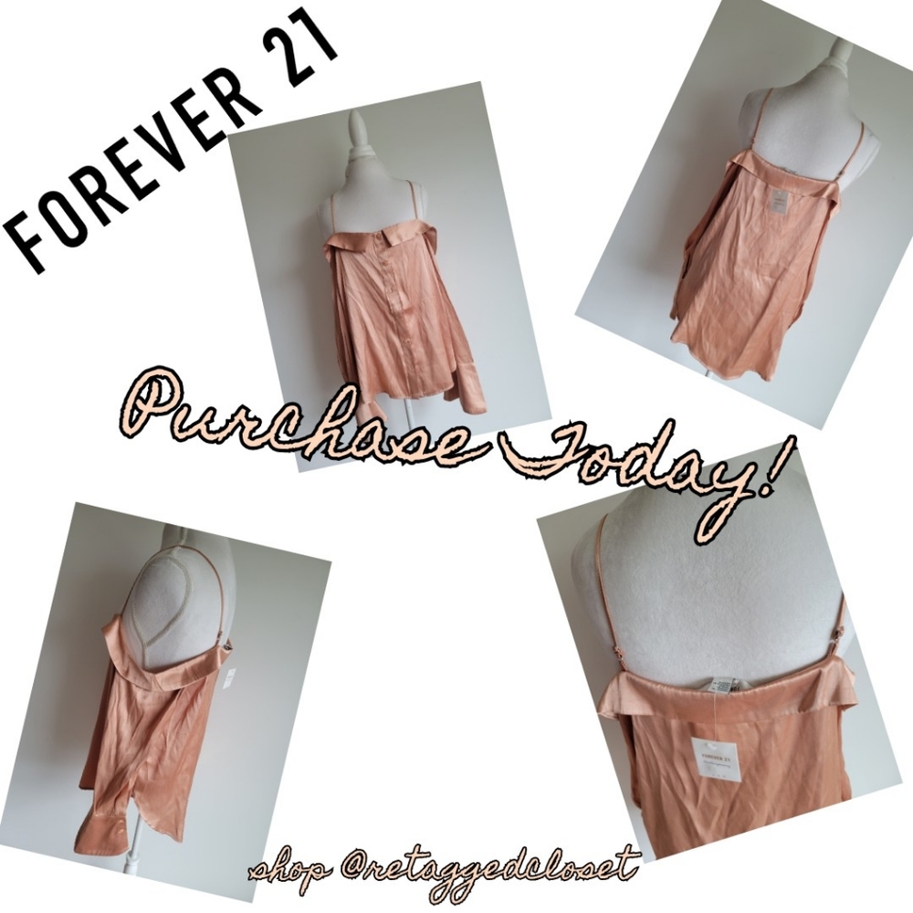 Forever21 Satin Off Shoulders Blouse